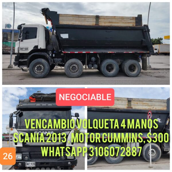 Volquetas 4 manos	Scania 	2013